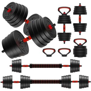 Anysun - 75LB 4-in-1 Adjustable Dumbbell Set - Converts to Barbell, Kettlebell & Push-Up Stands, Home Gym - Black Anysun - 75LB 4-in-1 Adjustable Dumbbell Set - Converts to Barbell, Kettlebell & Push-Up Stands, Home Gym - Black