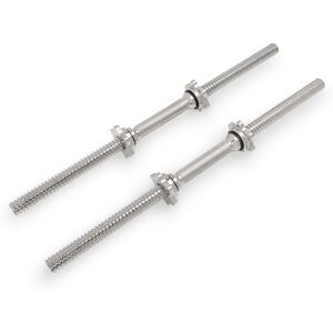Sunny Health & Fitness - Standard 24” Threaded Chrome Dumbbell Bar Set with Star-Lock Collars - Silver Sunny Health & Fitness - Standard 24” Threaded Chrome Dumbbell Bar Set with Star-Lock Collars - Silver