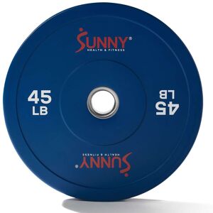 Sunny Health & Fitness - Elite 2-inch Rubber Olympic Weight Plates 45-Pound (Single) - Blue Sunny Health & Fitness - Elite 2-inch Rubber Olympic Weight Plates 45-Pound (Single) - Blue