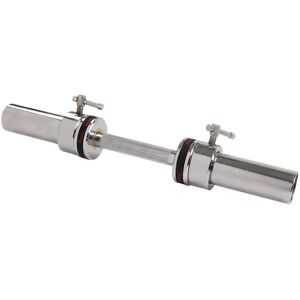 Sunny Health & Fitness - 20" Olympic Single Dumbbell Handlebar with Ring Collars - Stainless Steel Sunny Health & Fitness - 20" Olympic Single Dumbbell Handlebar with Ring Collars - Stainless Steel