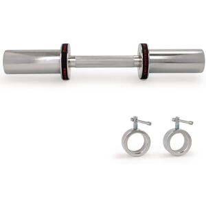 Sunny Health & Fitness - 16" Olympic Dumbbell Bar with Spin-Lock Ring Collars - Silver Sunny Health & Fitness - 16" Olympic Dumbbell Bar with Spin-Lock Ring Collars - Silver