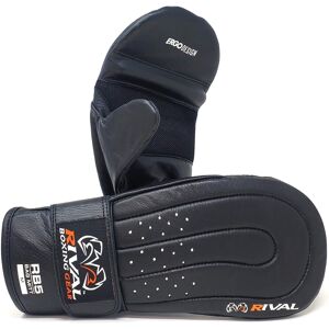 RIVAL - Boxing RB5 Hook and Loop Leather Training Bag Mitts - XL - Black RIVAL - Boxing RB5 Hook and Loop Leather Training Bag Mitts - XL - Black