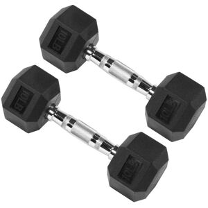 Signature Fitness - Hex Dumbbells Strength Training Workout Equipment Set, 10 lbs - Black Signature Fitness - Hex Dumbbells Strength Training Workout Equipment Set, 10 lbs - Black