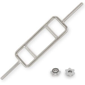 Sunny Health & Fitness - 34” Threaded Chrome Tricep Bar with Star-Lock Collars - Silver Sunny Health & Fitness - 34” Threaded Chrome Tricep Bar with Star-Lock Collars - Silver