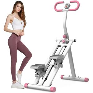 HTUTWOO - Stair Stepper Vertical Climber - Adjustable Resistance Full-Body Workout Machine,Fitness Equipment,Adjustable Handlebar - Pink HTUTWOO - Stair Stepper Vertical Climber - Adjustable Resistance Full-Body Workout Machine,Fitness Equipment,Adjustable Handlebar - Pink