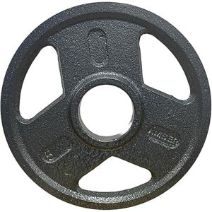 Amber Sporting Goods - Tri-Grip Cast Iron Weight Plates for Strength Training, Rust Resistant, Ideal for Squats & Lifts, 5 lb Pair - Black Amber Sporting Goods - Tri-Grip Cast Iron Weight Plates for Strength Training, Rust Resistant, Ideal for Squats & Lifts, 5 lb Pair - Black