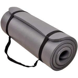 BalanceFrom Fitness - BalanceFrom GoCloud 1" Extra Thick Exercise Yoga Mat with Carrying Strap - Gray BalanceFrom Fitness - BalanceFrom GoCloud 1" Extra Thick Exercise Yoga Mat with Carrying Strap - Gray