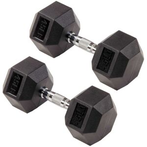 Signature Fitness - Hex Dumbbells Strength Training Workout Equipment Set, 45 lbs - Black Signature Fitness - Hex Dumbbells Strength Training Workout Equipment Set, 45 lbs - Black