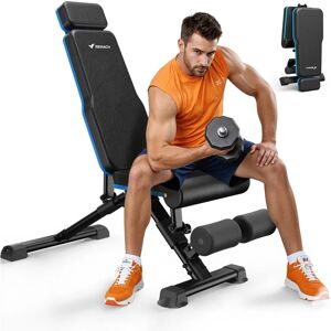 MERACH - 990LBS Adjustable Weight Dumbbell Bench with Extended Headrest and Leg Extension, Foldable Workout for Home Gym - Black MERACH - 990LBS Adjustable Weight Dumbbell Bench with Extended Headrest and Leg Extension, Foldable Workout for Home Gym - Black