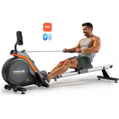 FED Fitness - Magnetic Rowing Machine for Home Use,Foldable Rower with App Supported Pro Max Model - Black FED Fitness - Magnetic Rowing Machine for Home Use,Foldable Rower with App Supported Pro Max Model - Black