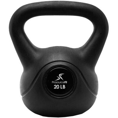 ProsourceFit - Vinyl Kettlebell, 20 lbs - Black ProsourceFit - Vinyl Kettlebell, 20 lbs - Black