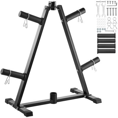 VEVOR - Weight Plate Rack, A Frame Weight Plate Tree for 2-Inch Weight Plates, Standard Weight Plate Tree - Black (Powder Coated Gloss Finish) VEVOR - Weight Plate Rack, A Frame Weight Plate Tree for 2-Inch Weight Plates, Standard Weight Plate Tree - Black (Powder Coated Gloss Finish)