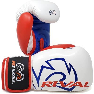 RIVAL - Boxing RB7 Fitness Plus Hook and Loop Bag Gloves - XL - White/Blue/Red - White/Red/Blue RIVAL - Boxing RB7 Fitness Plus Hook and Loop Bag Gloves - XL - White/Blue/Red - White/Red/Blue