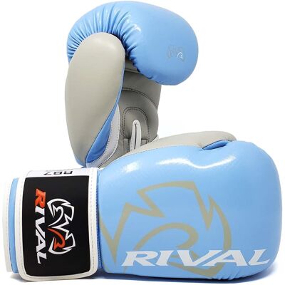 RIVAL - Boxing RB7 Fitness Plus Hook and Loop Bag Gloves - XS - Blue/Gray - Baby Blue/Gray RIVAL - Boxing RB7 Fitness Plus Hook and Loop Bag Gloves - XS - Blue/Gray - Baby Blue/Gray