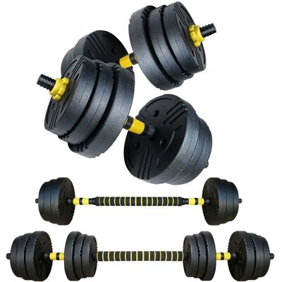 Loheer - Adjustable Dumbbells 45 lbs Set with Connector, Convertible Dumbbell Barbell Set for Home Gym Strength Training - Black Loheer - Adjustable Dumbbells 45 lbs Set with Connector, Convertible Dumbbell Barbell Set for Home Gym Strength Training - Black