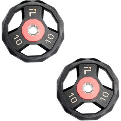 Power Systems - ProElite Cardio Barbell - Pair of 10lb Barbell Plates for Home Gym Training - Black Power Systems - ProElite Cardio Barbell - Pair of 10lb Barbell Plates for Home Gym Training - Black