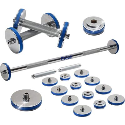 Stamina Products - müüv Adjustable Barbell Set, 2in1 Dumbbell System for Home Gyms - Silver Stamina Products - müüv Adjustable Barbell Set, 2in1 Dumbbell System for Home Gyms - Silver