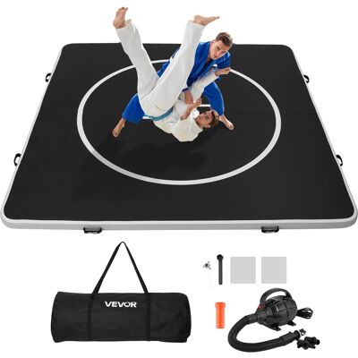 VEVOR - 10x10 ft Wrestling Mat Inflatable, Martial Arts Thick Mat for Home Gym Exercise, PVC Foldable Training Mats - Black VEVOR - 10x10 ft Wrestling Mat Inflatable, Martial Arts Thick Mat for Home Gym Exercise, PVC Foldable Training Mats - Black