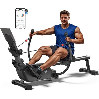 MERACH - Sculls Rowing Machines for Home, Magnetic Rowing Machine with 16-Level, Simulate Real Row, Ultra-Quiet Rower - Black MERACH - Sculls Rowing Machines for Home, Magnetic Rowing Machine with 16-Level, Simulate Real Row, Ultra-Quiet Rower - Black