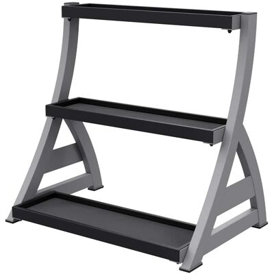 Power Systems - Studio Premium Kettlebell Rack – 3-Tier Holder for Up to 12 Kettlebell Weights - Black Power Systems - Studio Premium Kettlebell Rack – 3-Tier Holder for Up to 12 Kettlebell Weights - Black