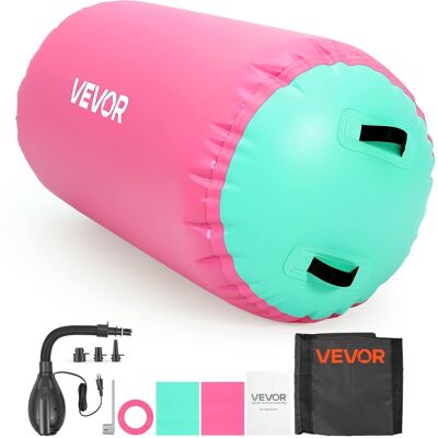VEVOR - Gymnastics Barrel Air Roller 23.6x40 in Inflatable Tumbling Air Mat, Octagon Tumbler Trainer with Electric Pump - Pink VEVOR - Gymnastics Barrel Air Roller 23.6x40 in Inflatable Tumbling Air Mat, Octagon Tumbler Trainer with Electric Pump - Pink