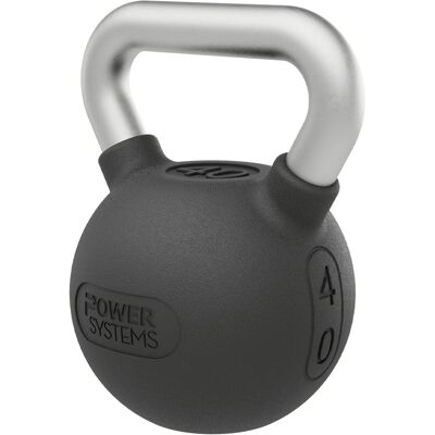Power Systems - Elite Rubber Kettlebell -40 lb - Premium Rubber Coated Kettlebell for Strength Training - Black Power Systems - Elite Rubber Kettlebell -40 lb - Premium Rubber Coated Kettlebell for Strength Training - Black