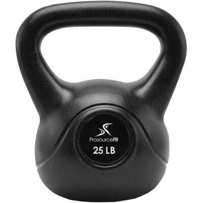 ProsourceFit - Vinyl Kettlebell, 25 lbs - Black ProsourceFit - Vinyl Kettlebell, 25 lbs - Black