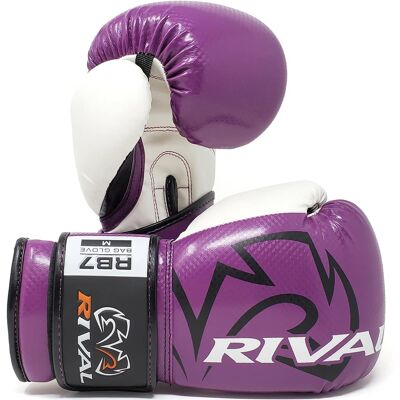 RIVAL - Boxing RB7 Fitness Plus Hook and Loop Bag Gloves - XL - Purple/White RIVAL - Boxing RB7 Fitness Plus Hook and Loop Bag Gloves - XL - Purple/White