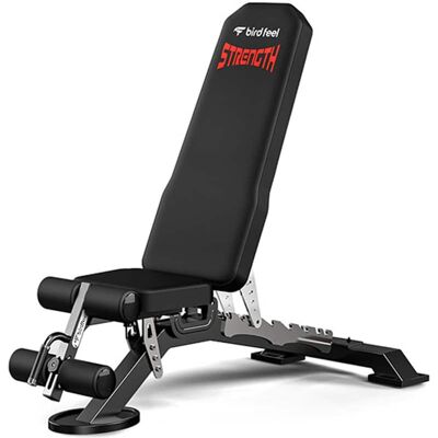 Pooboo - Commercial Adjustable Dumbbell Weight Bench, Workout Bench for Home Gym Strength Training - Black Pooboo - Commercial Adjustable Dumbbell Weight Bench, Workout Bench for Home Gym Strength Training - Black