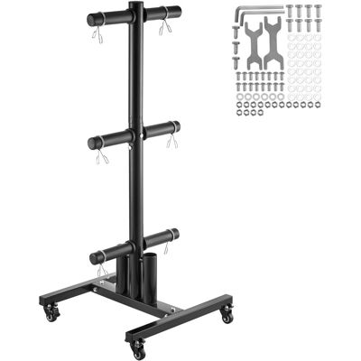 VEVOR - Weight Plate Rack, Vertical Weight Plate Tree for 2-Inch Weight Plates, Standard Weight Plate Tree with Wheels - Black (Powder Coated Gloss Finish) VEVOR - Weight Plate Rack, Vertical Weight Plate Tree for 2-Inch Weight Plates, Standard Weight Plate Tree with Wheels - Black (Powder Coated Gloss Finish)