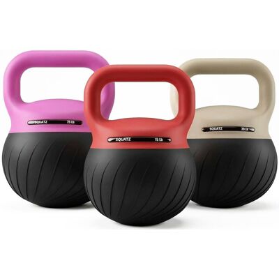 Pyle - Squatz Soft Drop Kettlebell Set for Home Gym Strength Training - Cushioned Base Kettlebell Set with Wide Grip Handle - Assorted Pyle - Squatz Soft Drop Kettlebell Set for Home Gym Strength Training - Cushioned Base Kettlebell Set with Wide Grip Handle - Assorted