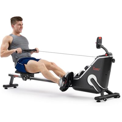 Sunny Health & Fitness - Smart Compact Full Motion Rowing Machine with 400 lb Capacity & Performance Tracking via SunnyFit App - Dark Gray Sunny Health & Fitness - Smart Compact Full Motion Rowing Machine with 400 lb Capacity & Performance Tracking via SunnyFit App - Dark Gray