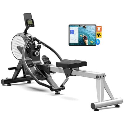 Pooboo - Rowing Machines for Home, App Supported,Dual Wind & Magnetic Resistance, Foldable Row Machine - Black Pooboo - Rowing Machines for Home, App Supported,Dual Wind & Magnetic Resistance, Foldable Row Machine - Black