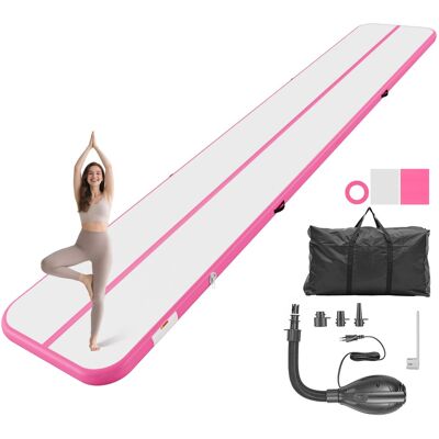 VEVOR - Inflatable Gymnastics Air Mat 20 ft Training Mats w/ Electric Pump, 4 inches Thick Sturdy Tumble Track, Tumbling Mat - Pink VEVOR - Inflatable Gymnastics Air Mat 20 ft Training Mats w/ Electric Pump, 4 inches Thick Sturdy Tumble Track, Tumbling Mat - Pink