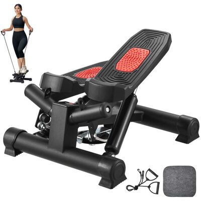 VEVOR - Stair Stepper, Mini Stepper for Exercise at Home, Hydraulic Fitness Twist Stepper with Resistance Bands - Red,Black VEVOR - Stair Stepper, Mini Stepper for Exercise at Home, Hydraulic Fitness Twist Stepper with Resistance Bands - Red,Black