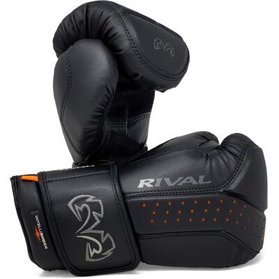 RIVAL - Boxing RB10 Intelli-Shock Hook and Loop Bag Gloves - Medium - Black RIVAL - Boxing RB10 Intelli-Shock Hook and Loop Bag Gloves - Medium - Black