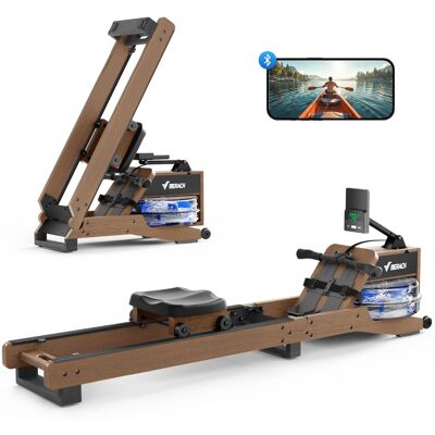 MERACH - Oak Wood Water Rowing Machines for Home with 12 Enhanced Resistance Blade - SOLID WOOD MERACH - Oak Wood Water Rowing Machines for Home with 12 Enhanced Resistance Blade - SOLID WOOD