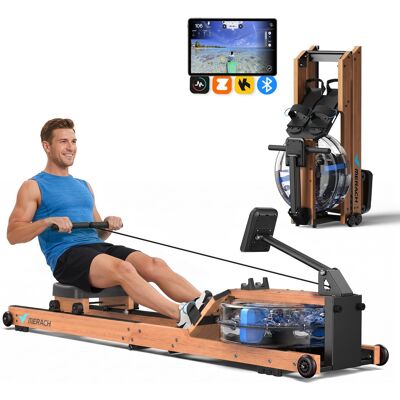 MERACH - Water Rowing Machines for Home, Foldable Row Machine with 400LBS Weight Capacity, Dedicated Monitor and Comfortab - Wood MERACH - Water Rowing Machines for Home, Foldable Row Machine with 400LBS Weight Capacity, Dedicated Monitor and Comfortab - Wood