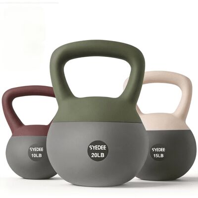 Syedee - Soft Kettlebell Set –10lbs, 15lbs, 20lbs Anti-Slip Grip & Wide Handle Design,Soft Kettlebell set, Gentle Floor-Friendly - White Syedee - Soft Kettlebell Set –10lbs, 15lbs, 20lbs Anti-Slip Grip & Wide Handle Design,Soft Kettlebell set, Gentle Floor-Friendly - White