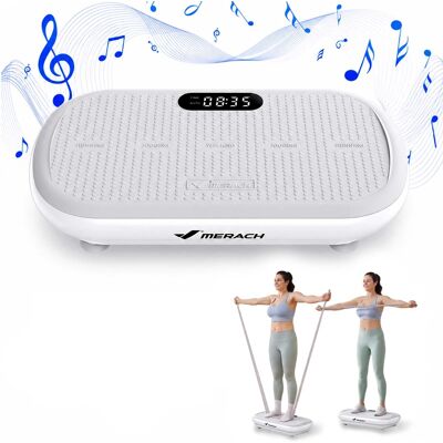 MERACH - Vibration Plate Exercise Machine Intelligent Automatic Speed Change Bluetooth Speaker Silicone Pedals for HomeGym - Gray MERACH - Vibration Plate Exercise Machine Intelligent Automatic Speed Change Bluetooth Speaker Silicone Pedals for HomeGym - Gray