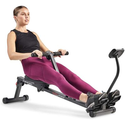 Sunny Health & Fitness - SMART Compact Adjustable Rowing Machine with 12 Levels Adjustable Resistance & Bluetooth Connectivity with SunnyFit App - Gray Sunny Health & Fitness - SMART Compact Adjustable Rowing Machine with 12 Levels Adjustable Resistance & Bluetooth Connectivity with SunnyFit App - Gray