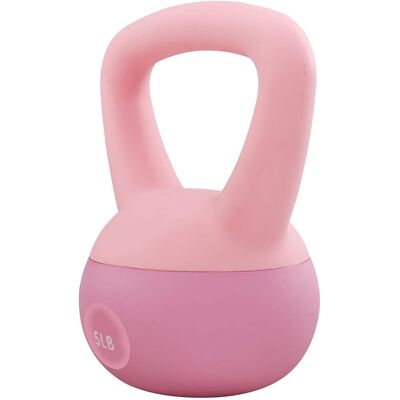 Fitvids - Soft Kettlebell Ergonomic Grip, Iron & Sand Filled, 5 Pounds - Light Pink Fitvids - Soft Kettlebell Ergonomic Grip, Iron & Sand Filled, 5 Pounds - Light Pink