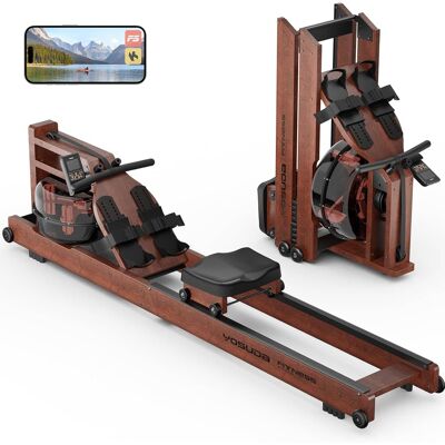 FED Fitness - Water Rowing Machines for Home Use- Foldable Rower Machine 450LBS Weight Capacity - Wood FED Fitness - Water Rowing Machines for Home Use- Foldable Rower Machine 450LBS Weight Capacity - Wood