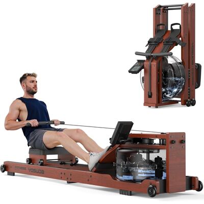 FED Fitness - Water Rowing Machines for Home Use- Foldable Rower Machine 400LBS Weight Capacity - Wood FED Fitness - Water Rowing Machines for Home Use- Foldable Rower Machine 400LBS Weight Capacity - Wood