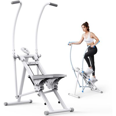 MERACH - Cardio Climber Stepper Exercise Machine, Full Body Workout Cross Trainer with Adjustable Incline - White MERACH - Cardio Climber Stepper Exercise Machine, Full Body Workout Cross Trainer with Adjustable Incline - White