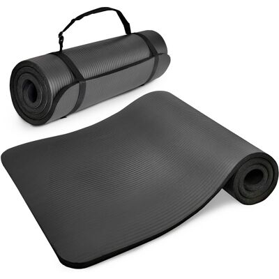 BalanceFrom Fitness - GoYoga 71x24in Anti Tear Exercise Yoga Mat with Strap - Black BalanceFrom Fitness - GoYoga 71x24in Anti Tear Exercise Yoga Mat with Strap - Black