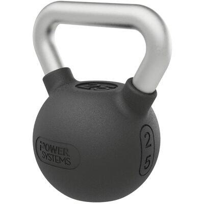 Power Systems - Elite Rubber Kettlebell - 25 lb - Premium Rubber Coated Kettlebell for Strength Training - Black Power Systems - Elite Rubber Kettlebell - 25 lb - Premium Rubber Coated Kettlebell for Strength Training - Black