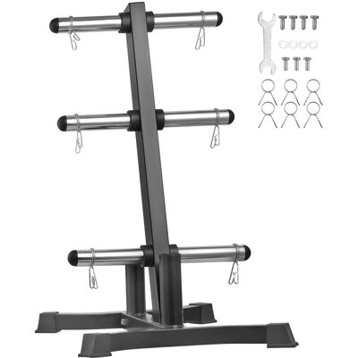 VEVOR - Weight Plate Rack, L Frame Weight Plate Tree for 2-Inch Weight Plates, Standard Weight Plate Tree - Black (Powder Coated Gloss Finish) VEVOR - Weight Plate Rack, L Frame Weight Plate Tree for 2-Inch Weight Plates, Standard Weight Plate Tree - Black (Powder Coated Gloss Finish)