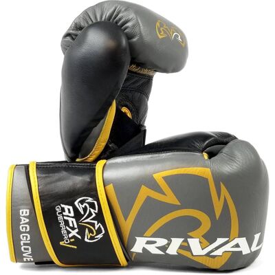 RIVAL - Boxing RFX-Guerrero-V HDEF Bag Gloves - 8 oz. - Gray/Gold RIVAL - Boxing RFX-Guerrero-V HDEF Bag Gloves - 8 oz. - Gray/Gold