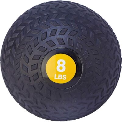 Fitvids - 8 Pound Weighted Medicine Ball for Home Gym Training and Fitness - Yellow Fitvids - 8 Pound Weighted Medicine Ball for Home Gym Training and Fitness - Yellow